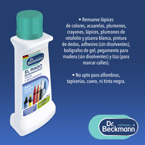 El Mago Quitamanchas - Tinta y Boligrafo - Dr Beckmann - principal uso