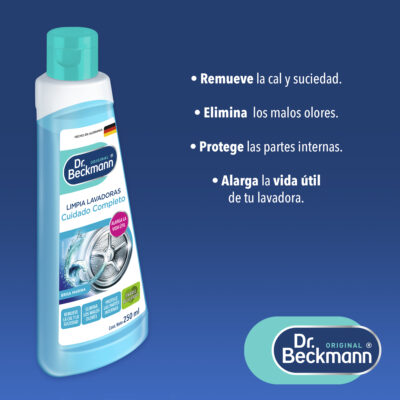 Limpia Lavadoras (Carbon Activado) 250ml - Dr Beckmann - principal uso
