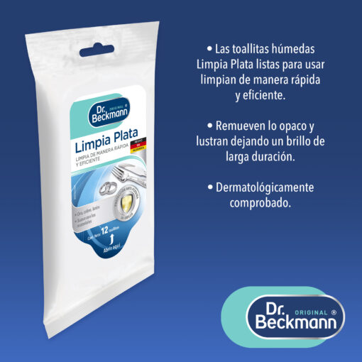 Limpia Plata 12ct - Dr Beckmann - principal uso