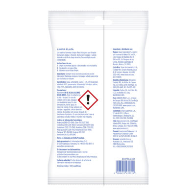 Limpia Plata 12ct - Dr Beckmann - reverso