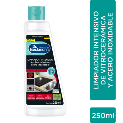 Limpiador Intensivo de Vitrocerámica y Acero Inoxidable 250 ml - Dr Beckmann - portada