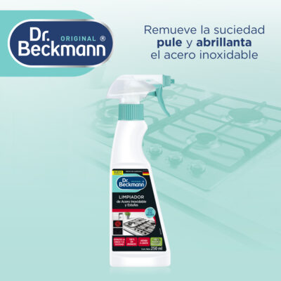 Limpiador de Acero Inoxidable y Estufas 250 ml - Dr Beckmann - manejo
