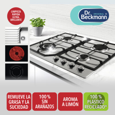 Limpiador de Acero Inoxidable y Estufas 250 ml - Dr Beckmann - principal uso