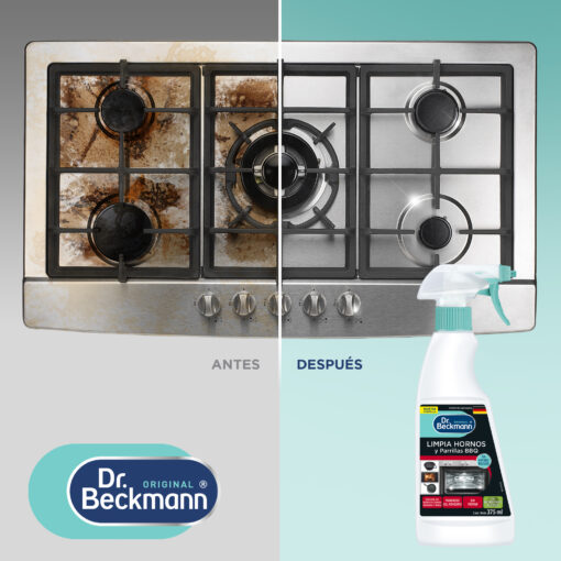 Limpiador de Acero Inoxidable y Estufas 250 ml - Dr Beckmann - resultado de aplicación