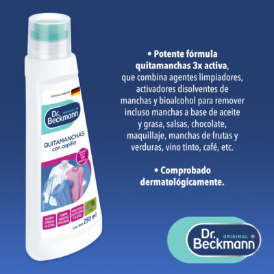 QUITAMANCHAS con cepillo - Dr Beckmann - principal uso