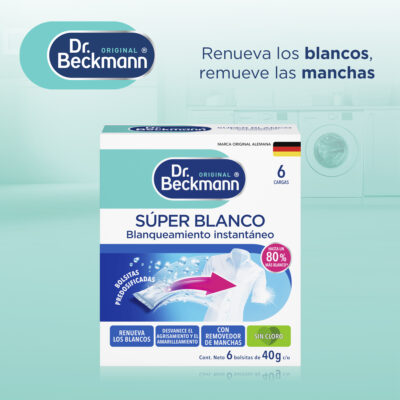 Super Blanco 6 x 40g - Dr Beckmann - manejo