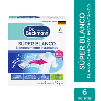Super Blanco 6 x 40g - Dr Beckmann - portada