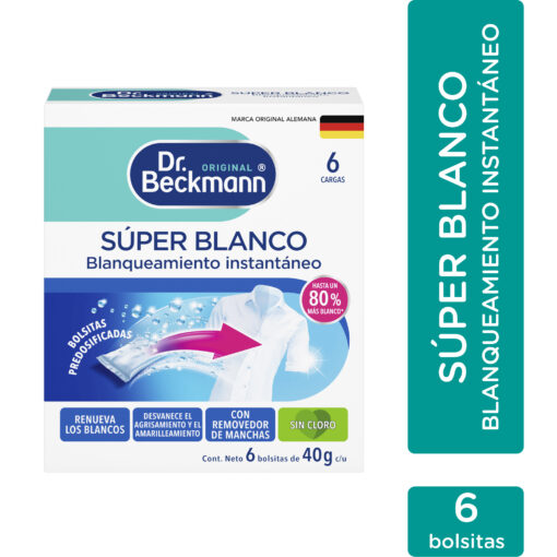 Super Blanco 6 x 40g - Dr Beckmann - portada