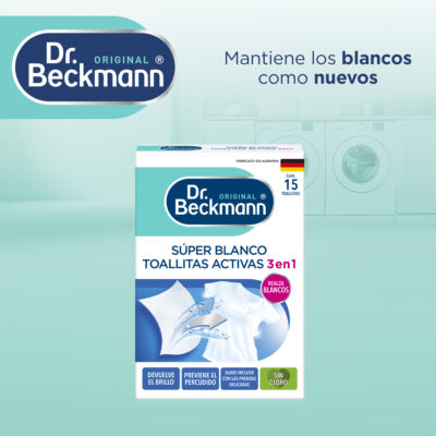 Súper Blanco Toallitas Activas 15ct - Dr Beckmann - bullets