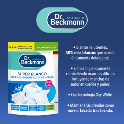 Pouch Super Blanco 400 g - Dr Beckmann - bullets