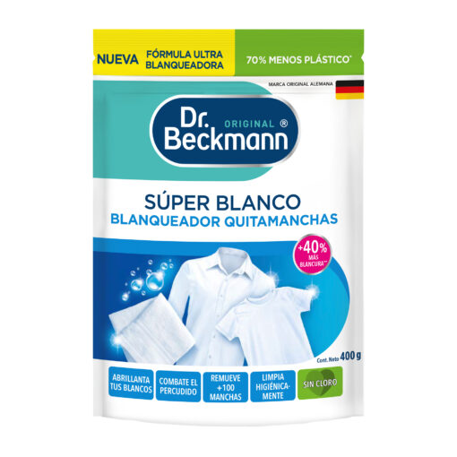 Pouch Super Blanco 400 g - Dr Beckmann - frente
